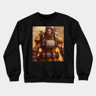 Post Apocalyptic Survivor In Heavy Armor Crewneck Sweatshirt